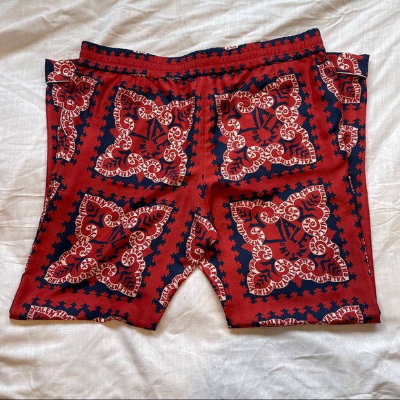 Valentino red bandanna print silk pants - Picture 3 of 7